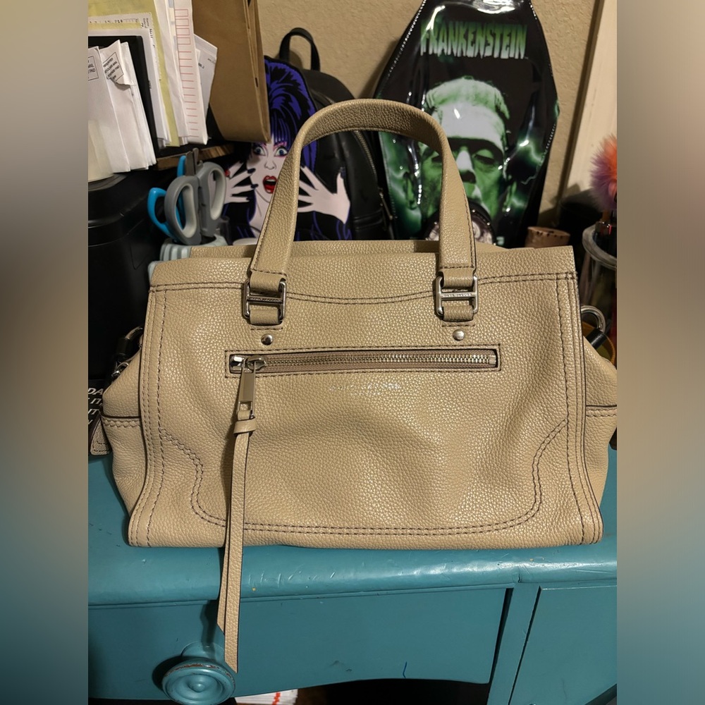 Marc Jacobs Cruiser Leather Satchel Bag with Marc Jacobs Detachable Strap